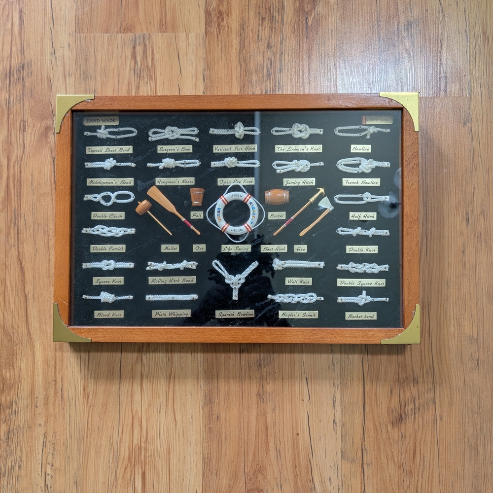 Nautical Knot Display Frame with Gold Accents